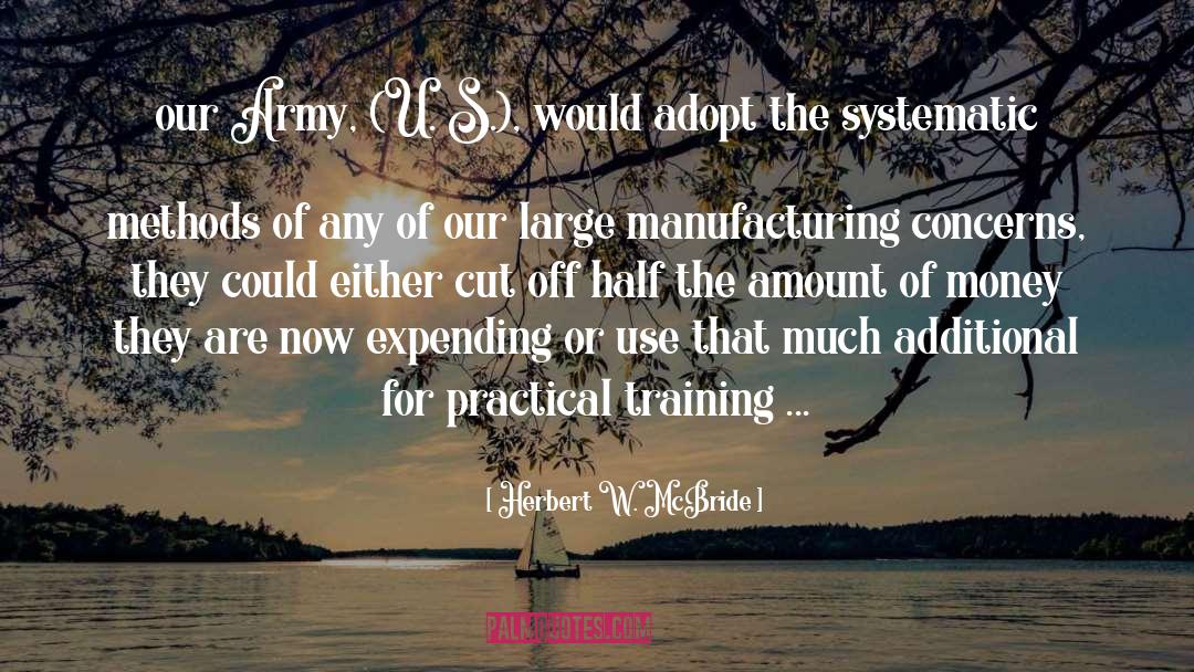 Training quotes by Herbert W. McBride