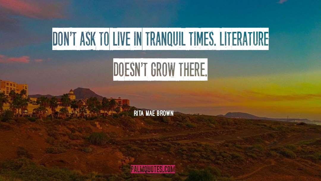 Tranquil quotes by Rita Mae Brown