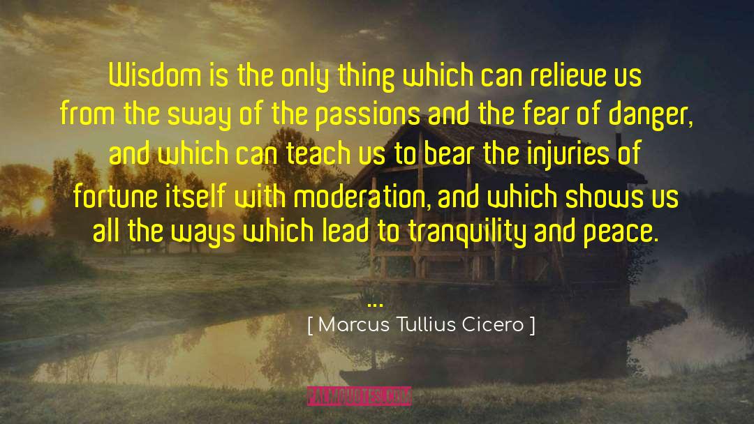 Tranquility quotes by Marcus Tullius Cicero