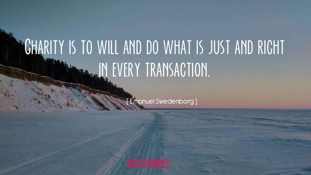 Transaction quotes by Emanuel Swedenborg