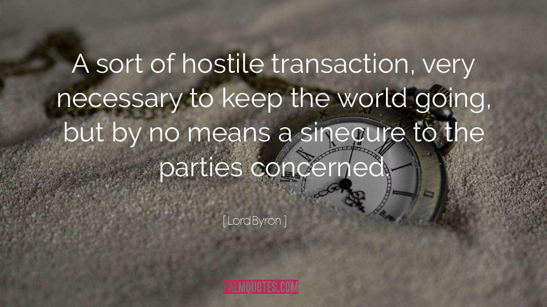Transaction quotes by Lord Byron
