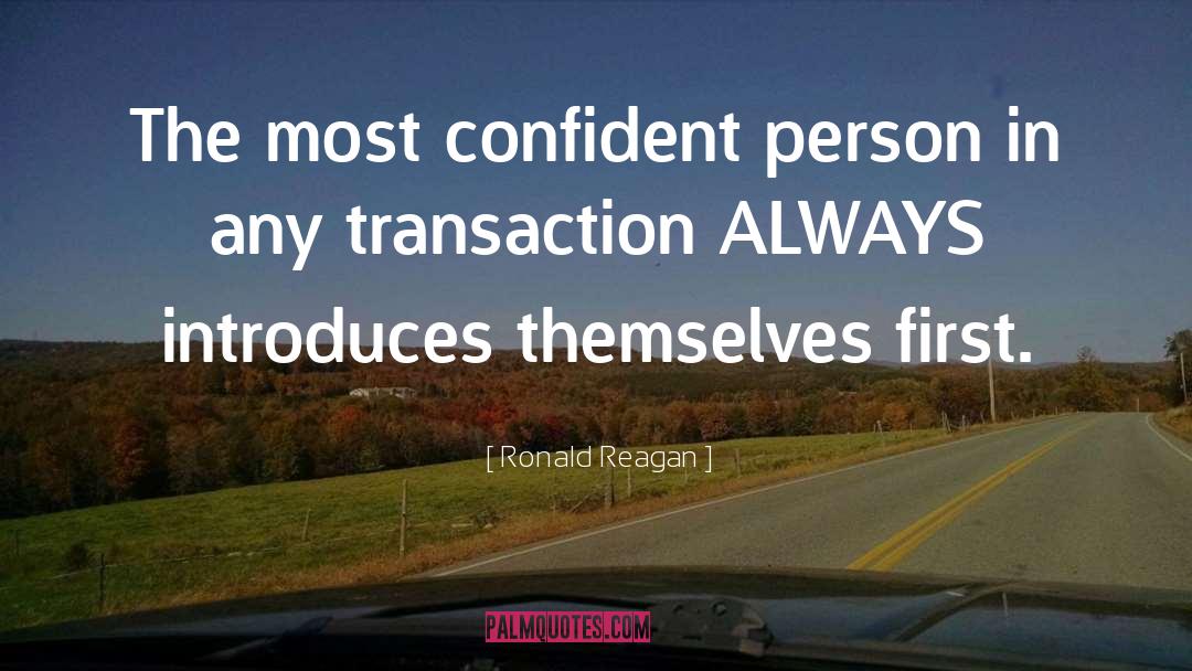 Transaction quotes by Ronald Reagan