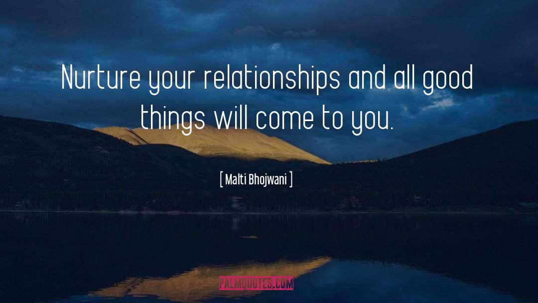 Transactional Relationships quotes by Malti Bhojwani