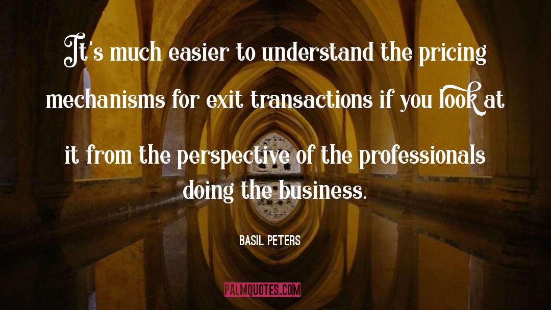 Transactions quotes by Basil Peters