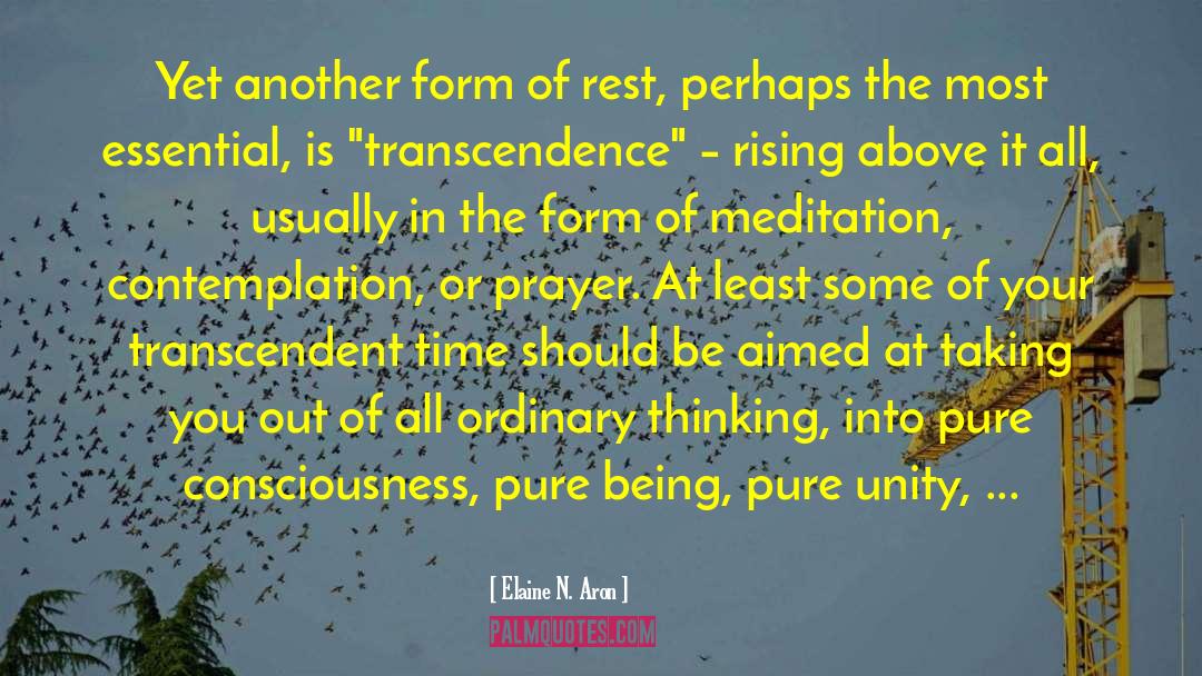 Transcendence quotes by Elaine N. Aron