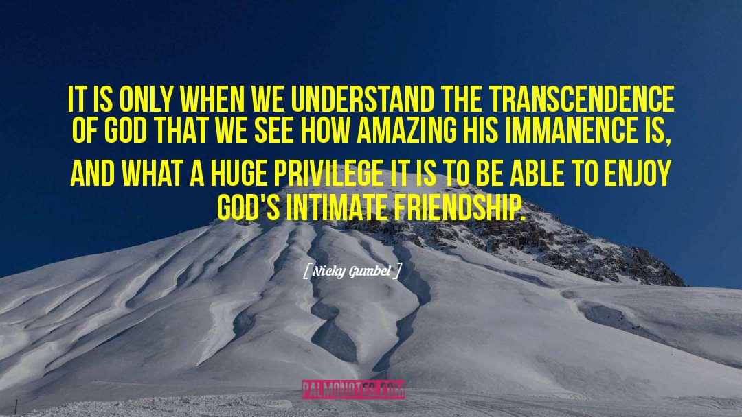 Transcendence quotes by Nicky Gumbel