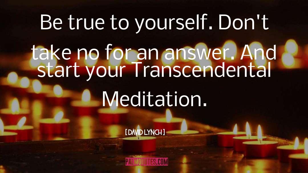 Transcendental Meditation quotes by David Lynch