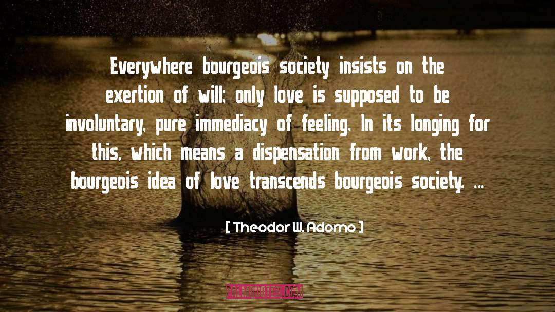 Transcends quotes by Theodor W. Adorno
