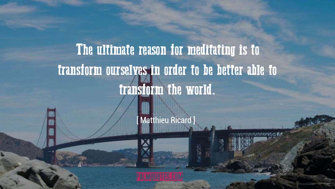 Transform Ourselves quotes by Matthieu Ricard