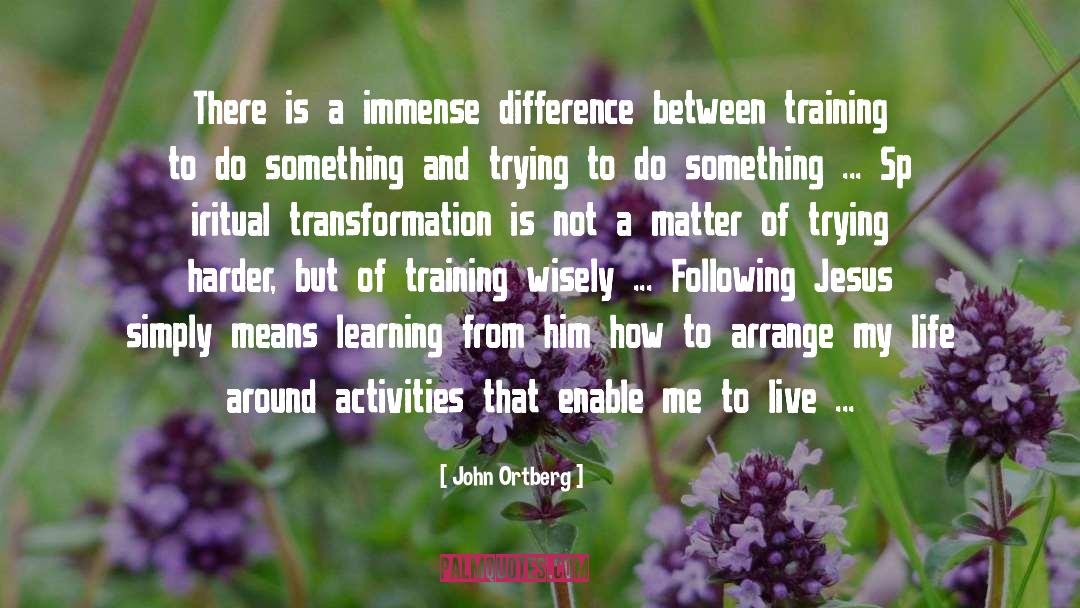 Transformation quotes by John Ortberg