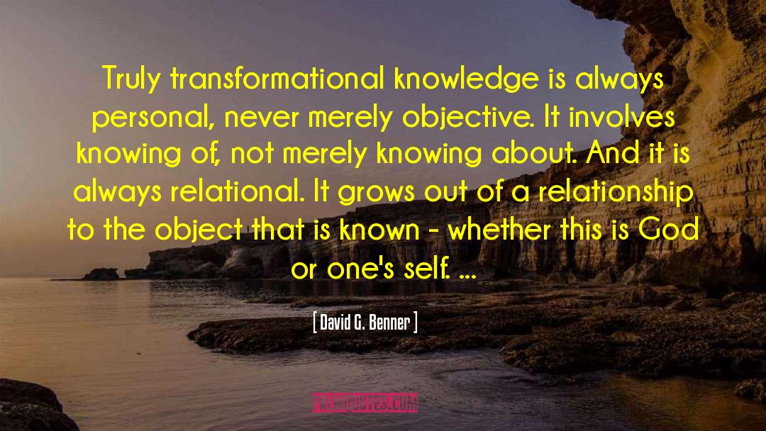 Transformational quotes by David G. Benner
