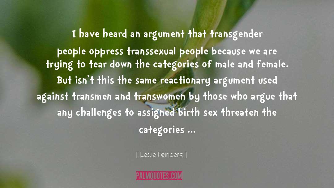 Transgender quotes by Leslie Feinberg
