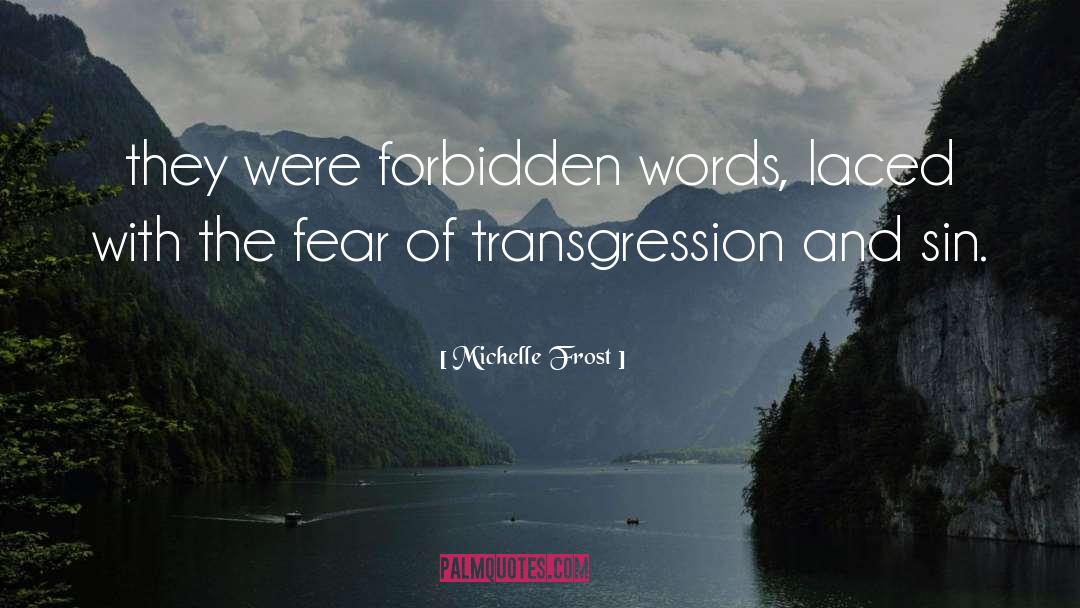 Transgression quotes by Michelle Frost