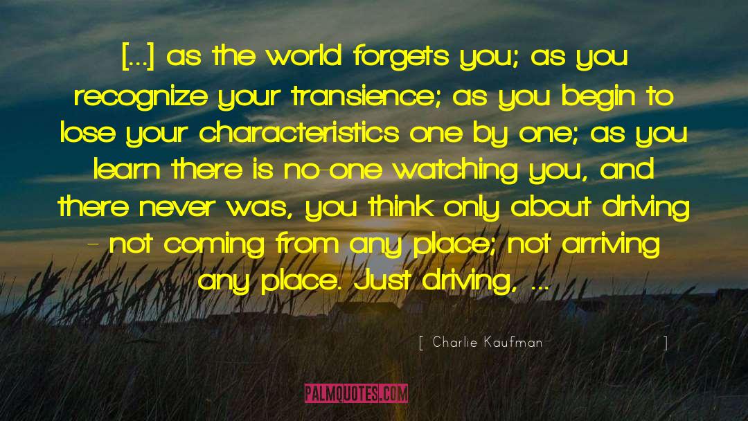 Transience quotes by Charlie Kaufman