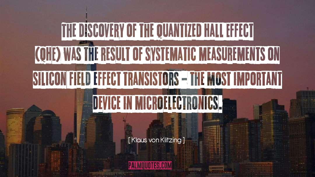 Transistors quotes by Klaus Von Klitzing