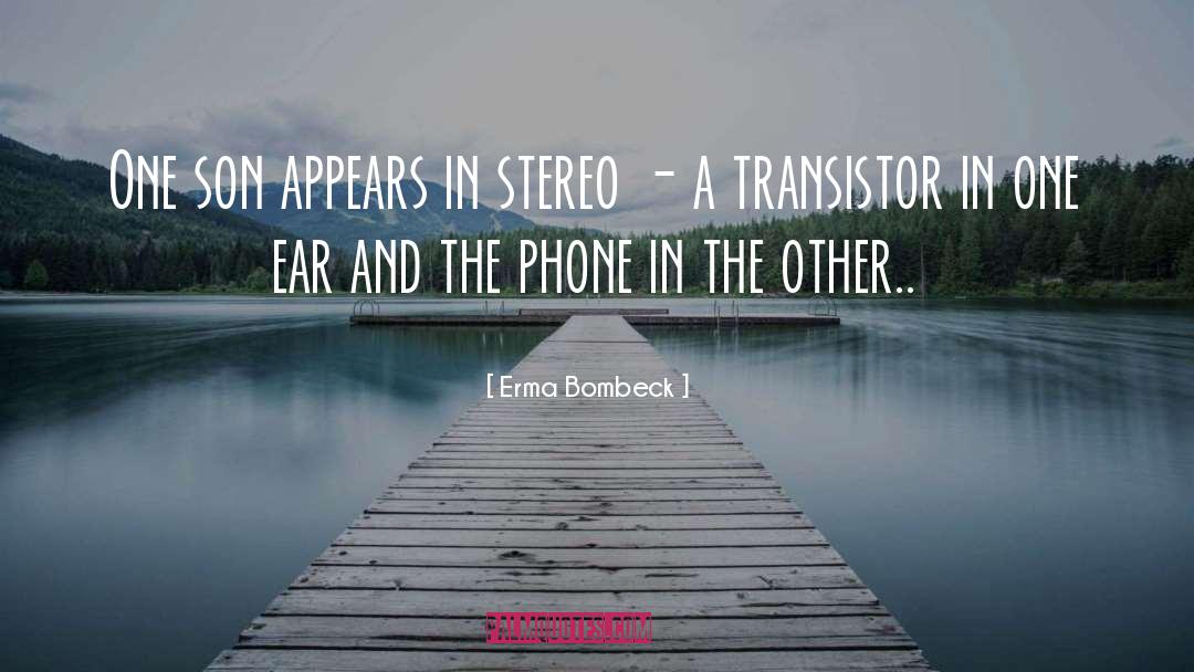 Transistors quotes by Erma Bombeck