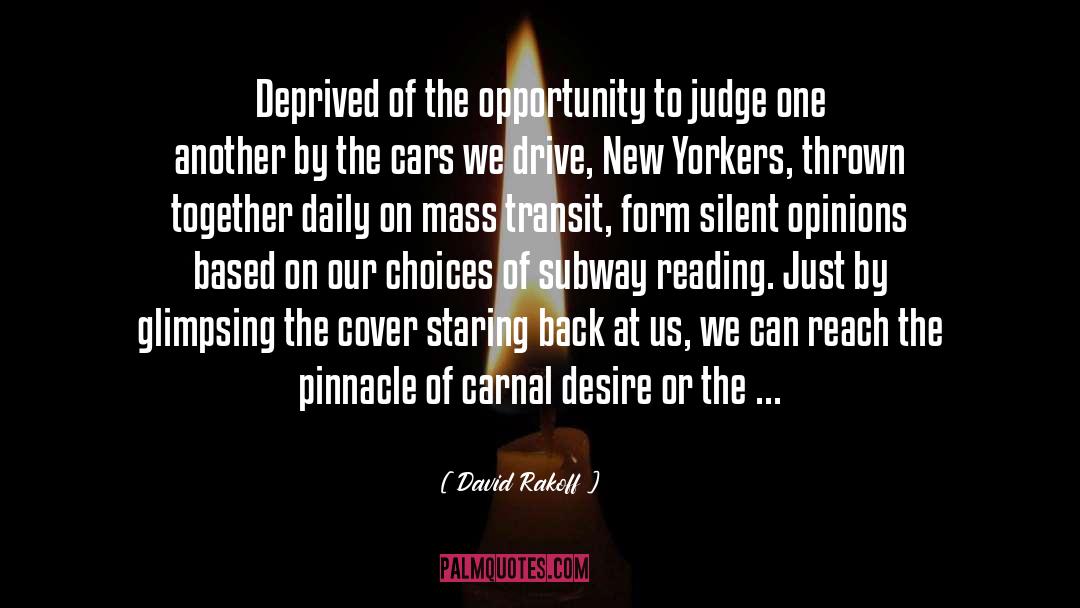 Transit quotes by David Rakoff