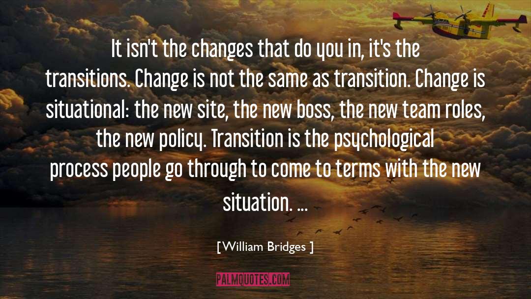 Transitions quotes by William Bridges