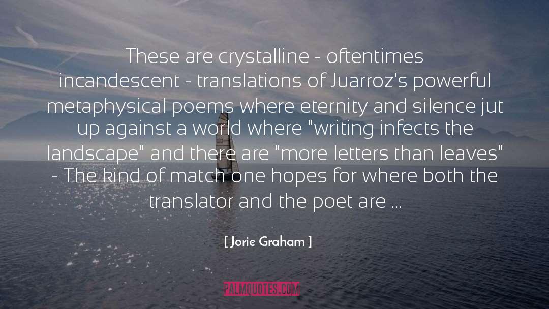Translations quotes by Jorie Graham