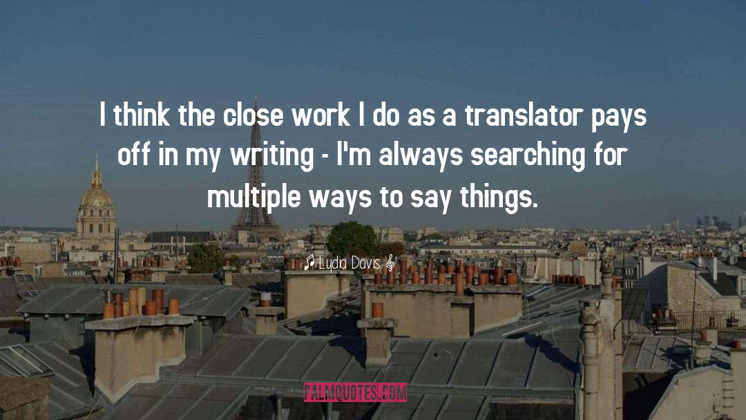 Translator quotes by Lydia Davis