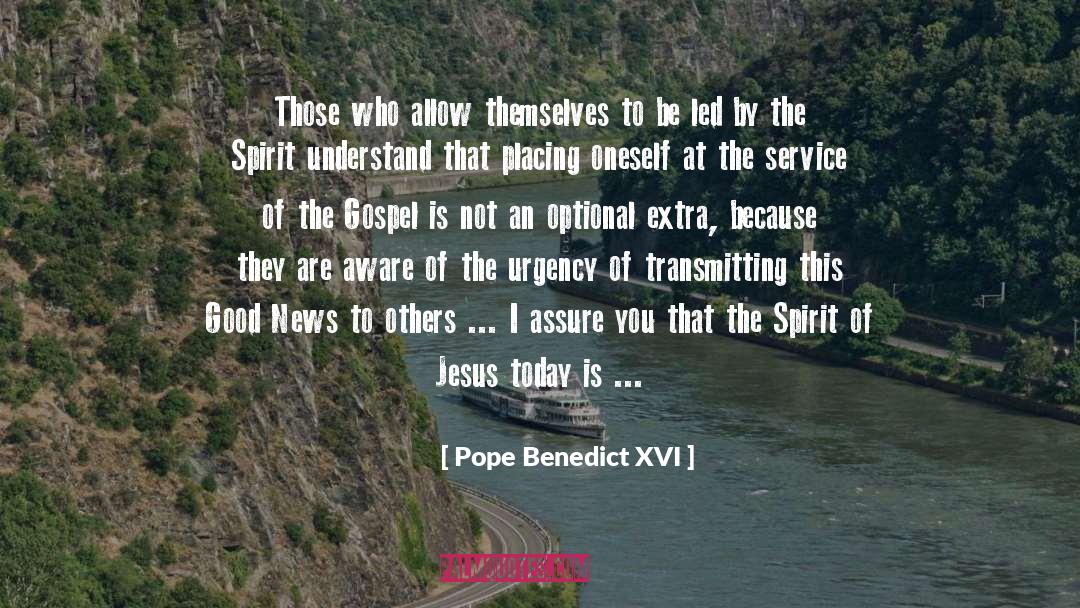Transmitting quotes by Pope Benedict XVI