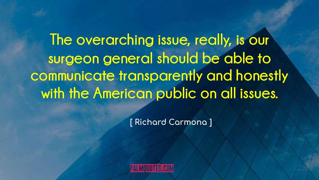 Transparently quotes by Richard Carmona
