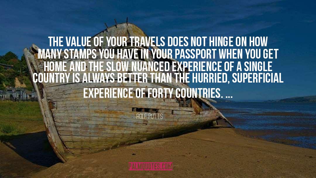 Travel Experience quotes by Rolf Potts