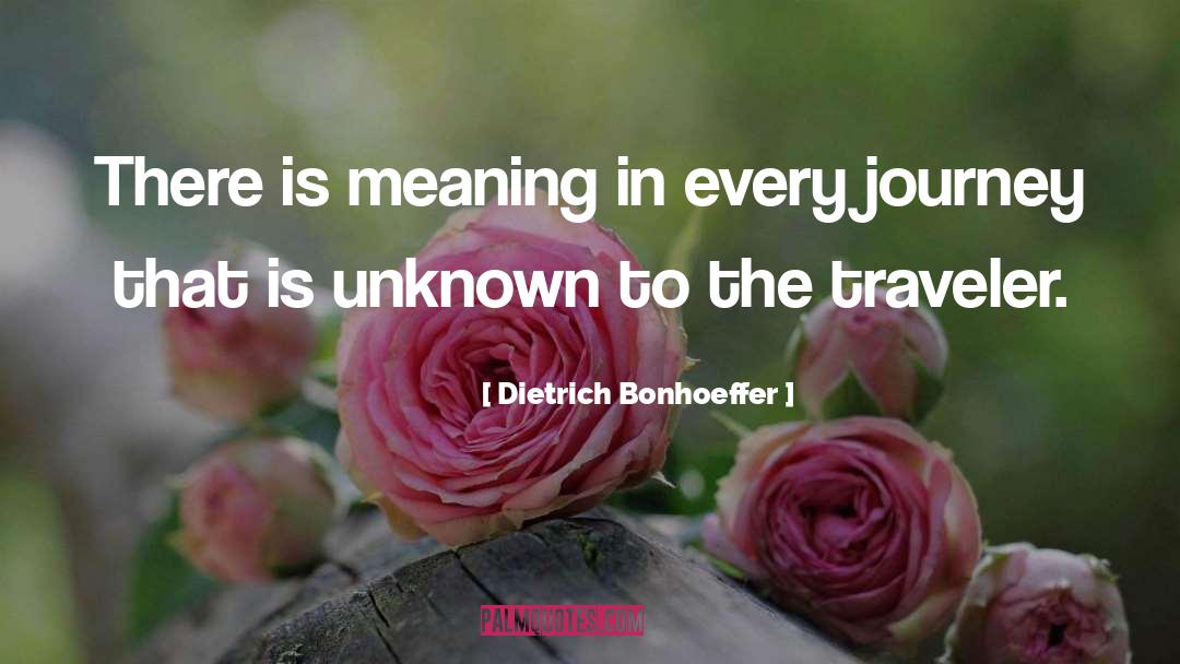 Traveler quotes by Dietrich Bonhoeffer