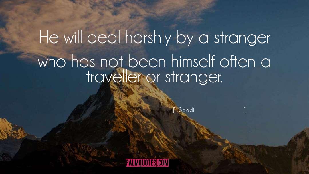 Traveller quotes by Saadi