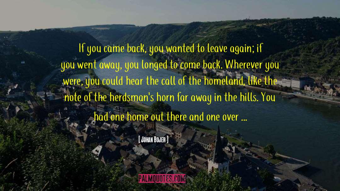 Travelling Back Home quotes by Johan Bojer