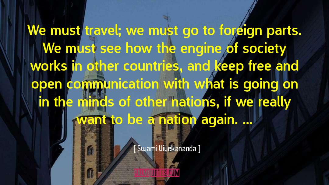 Travelling To A Foreign Country quotes by Swami Vivekananda