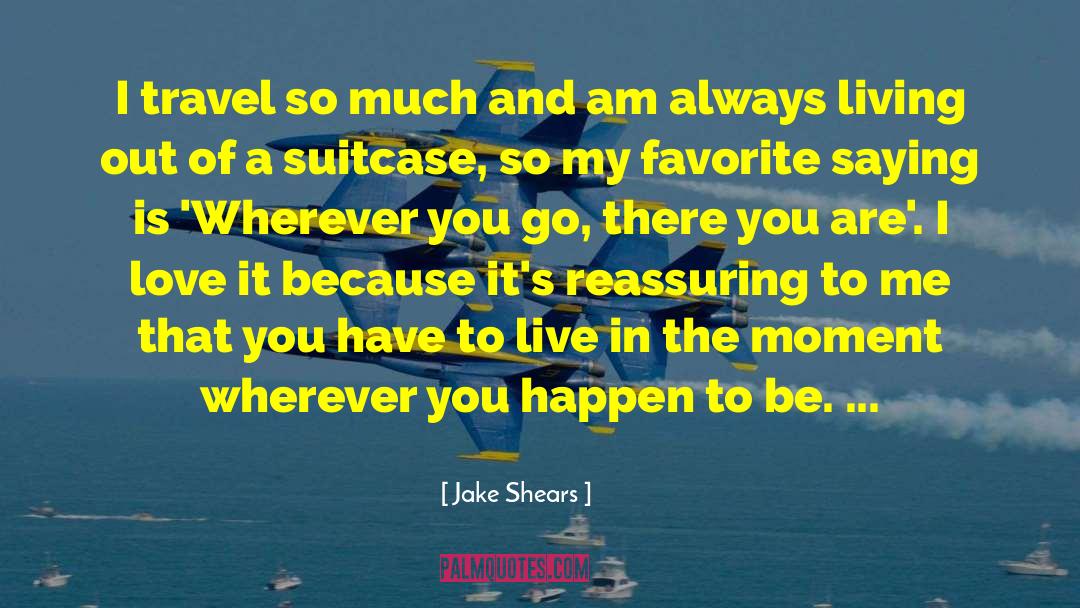 Travelpro Suitcase quotes by Jake Shears