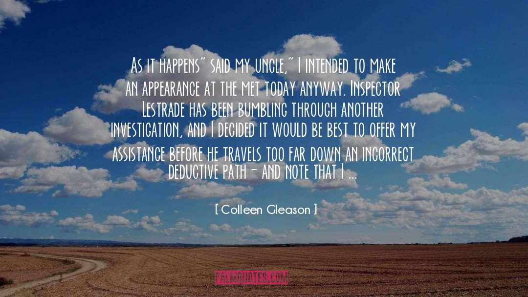 Travels quotes by Colleen Gleason