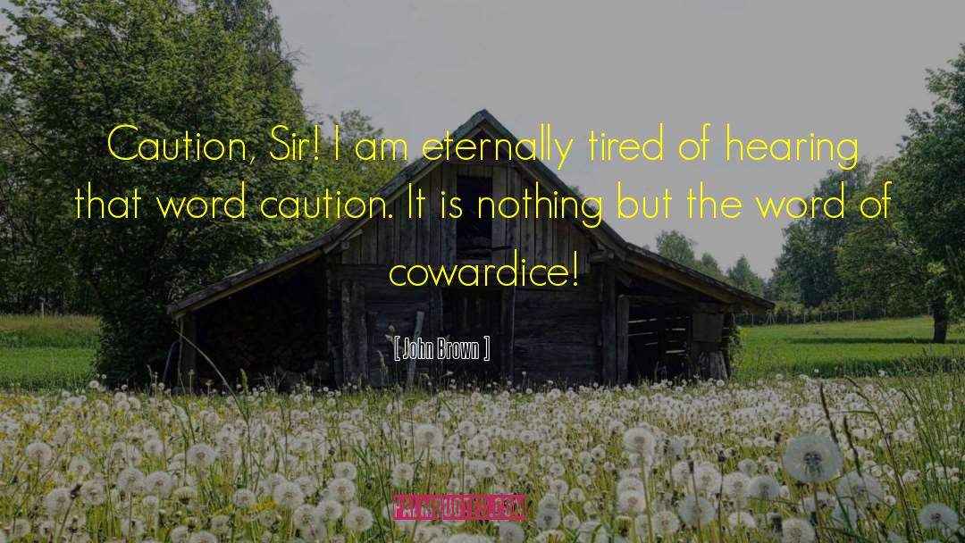 Tread With Caution quotes by John Brown