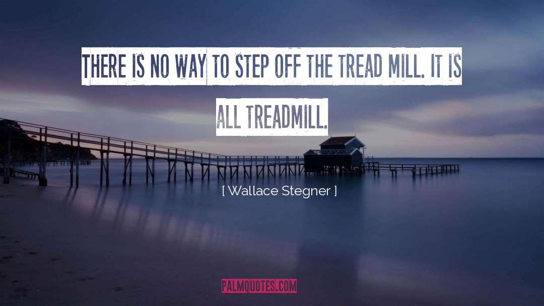 Treadmill quotes by Wallace Stegner