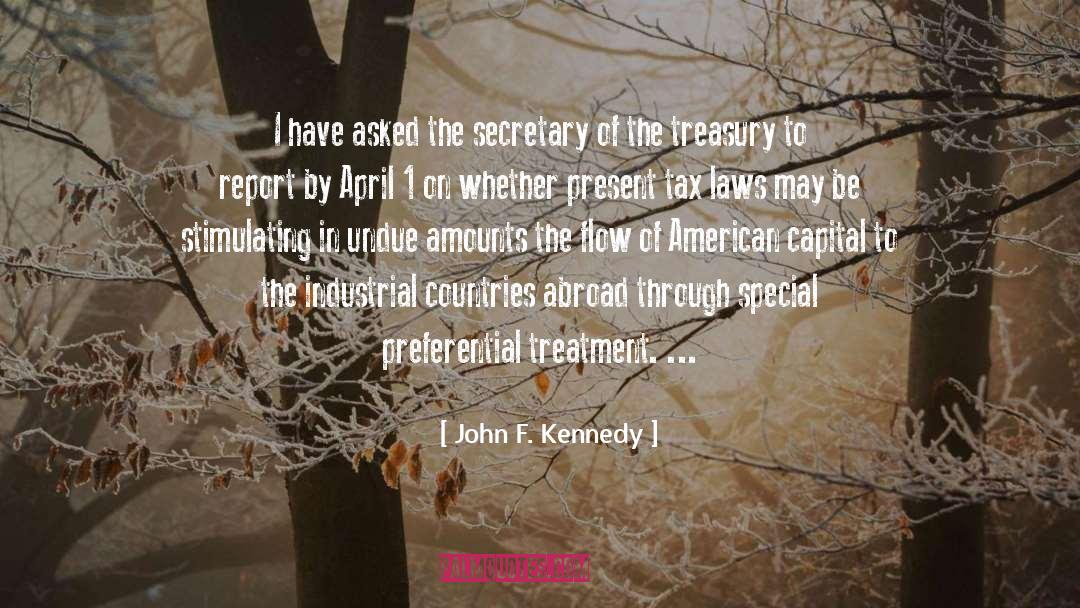 Treasury quotes by John F. Kennedy