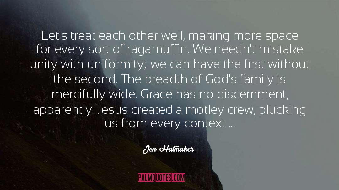 Treat Family Equally quotes by Jen Hatmaker