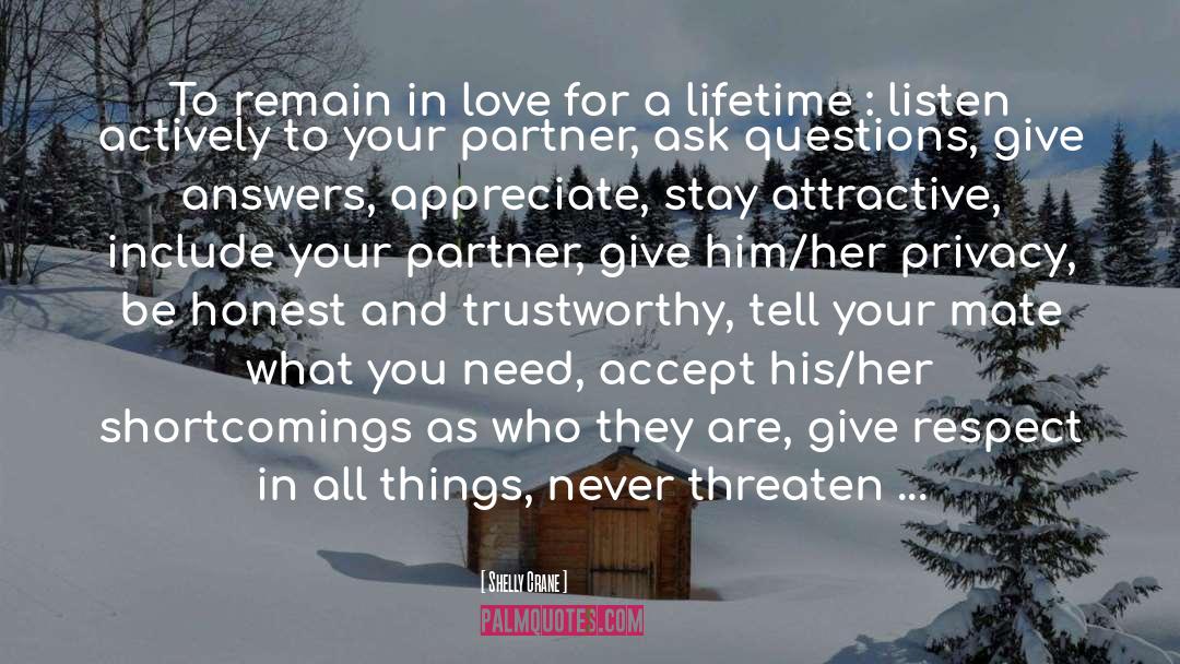 Treat Your Partner With Respect quotes by Shelly Crane