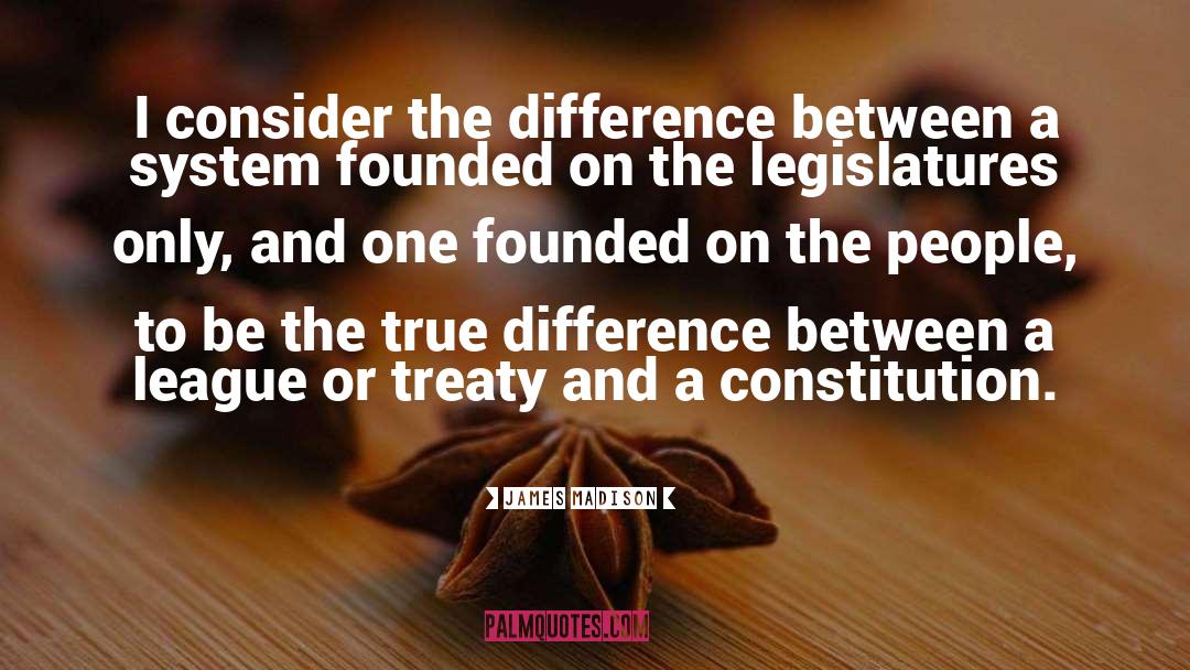 Treaties quotes by James Madison
