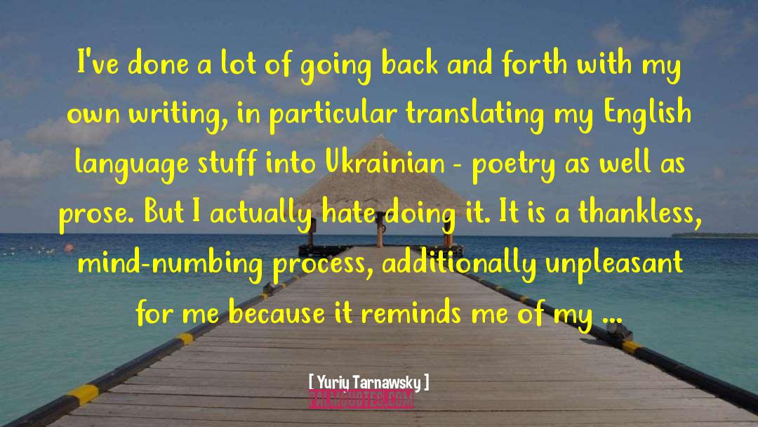 Trecho In English quotes by Yuriy Tarnawsky