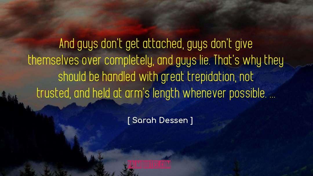 Trepidation quotes by Sarah Dessen