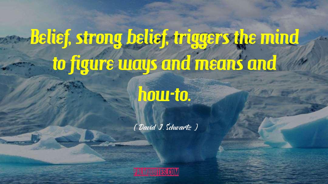 Triggers quotes by David J. Schwartz