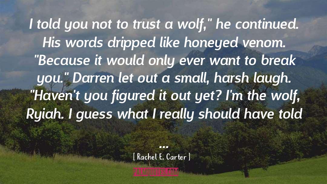 Trigh Not To Laugh quotes by Rachel E. Carter