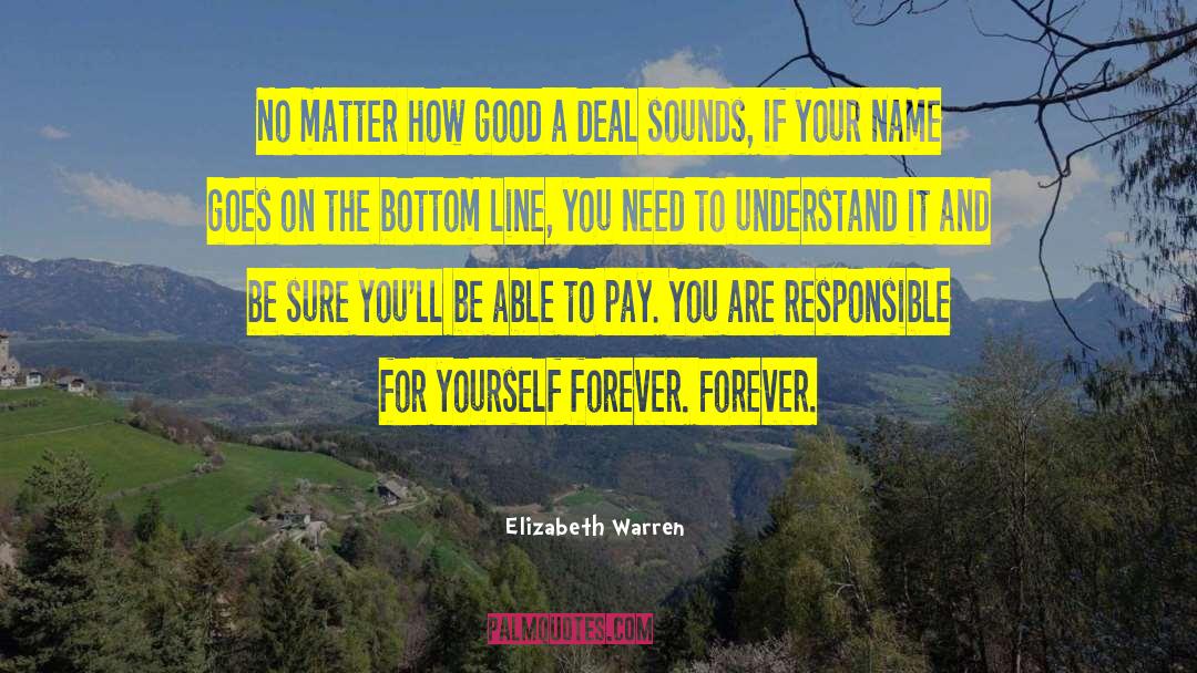 Triple Bottom Line quotes by Elizabeth Warren