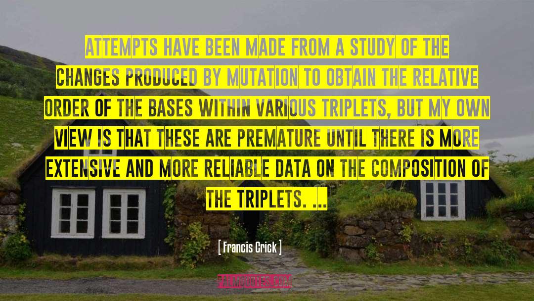 Triplet quotes by Francis Crick