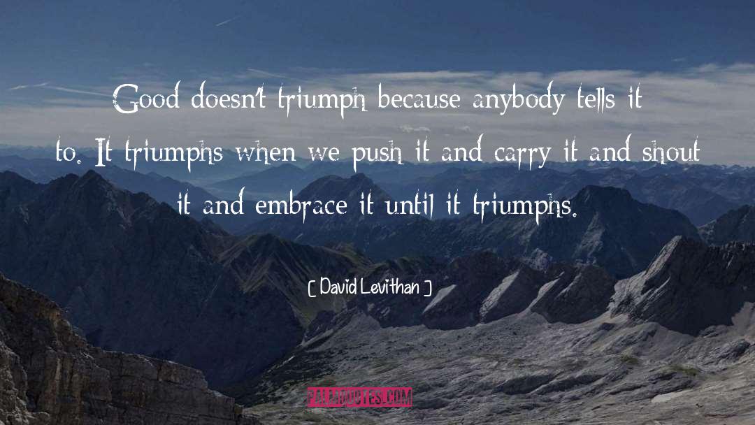Triumphs quotes by David Levithan