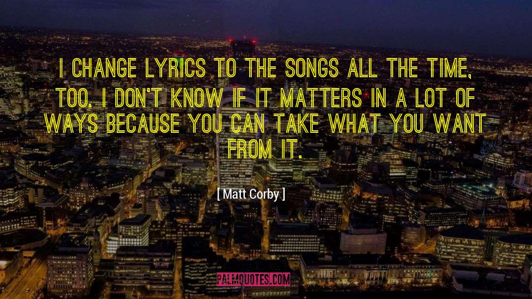 Trivial Matters quotes by Matt Corby