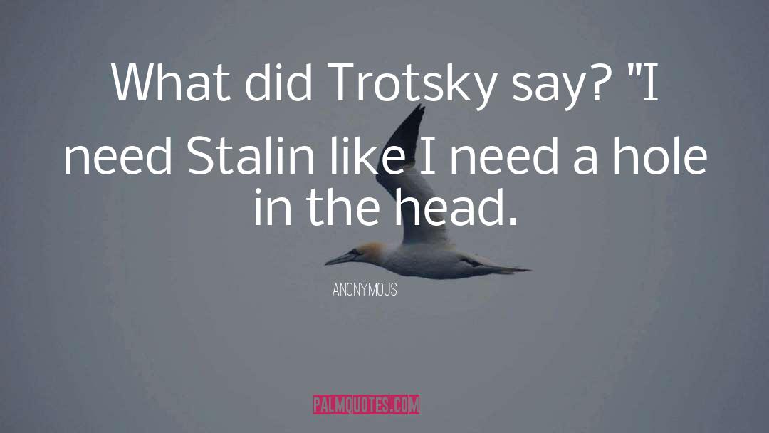 Trotsky quotes by Anonymous