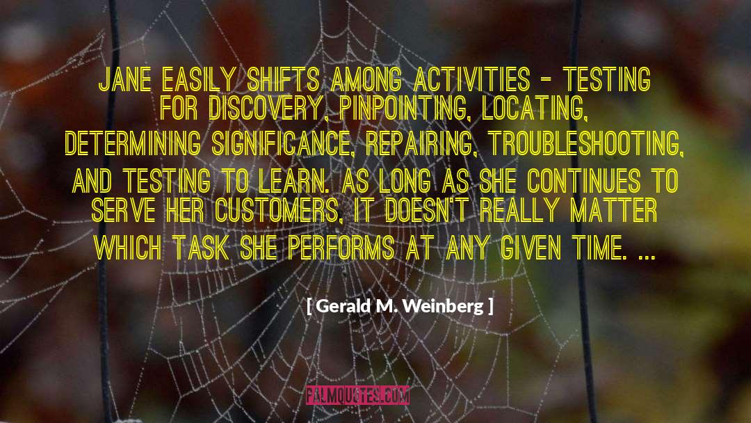 Troubleshooting quotes by Gerald M. Weinberg