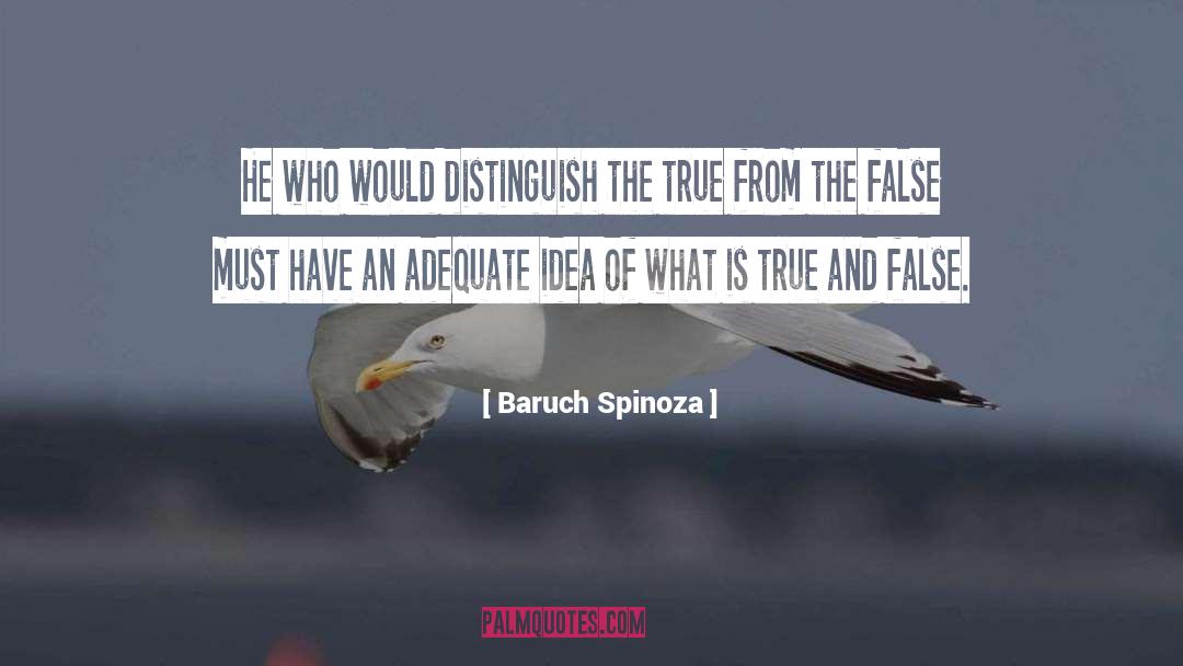 True And False quotes by Baruch Spinoza